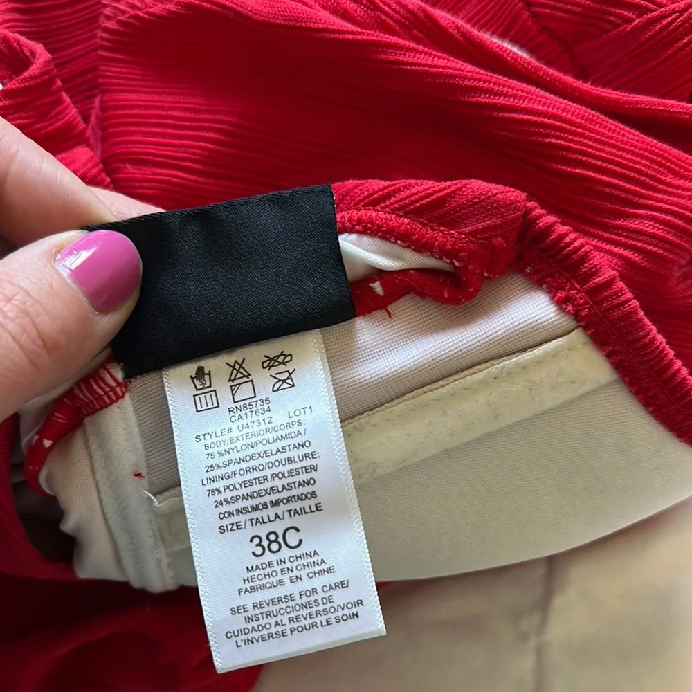 Coco Reef Red One Piece Swimsuit, 38C - Picture 5 of 5